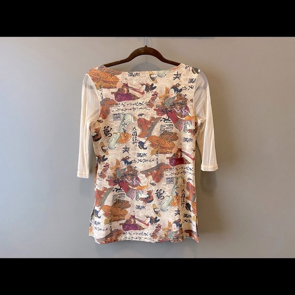Vintage MARCO Ladies Top, Asian Japanese, Mesh Mid Sleeve, Ladies Small - Picture 2 of 10